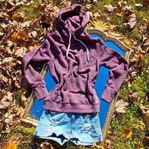 Purple GARAGE drawstring hoodie